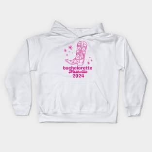 Cute, Pink Nashville Bachelorette Party 2024 Kids Hoodie